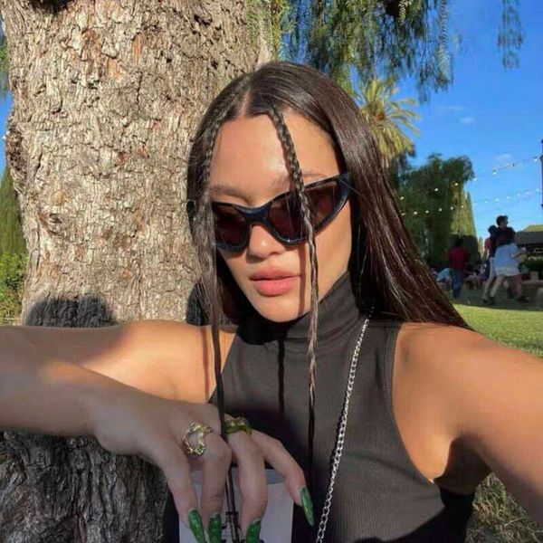 Cycling Steampunk Y2K Sunglasses Women Men Half Frame Design Sports Punk Sun Glasses Summer Blue Mirror Shades UV400 Gafas W260606