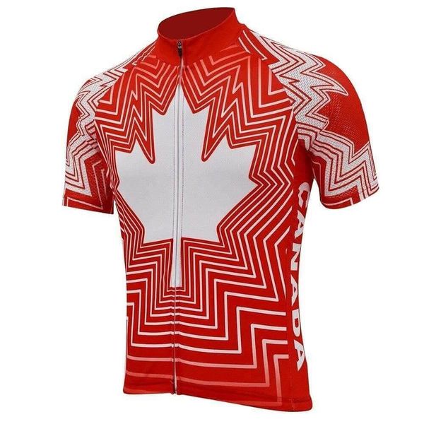 Mens Canada Cycling Jersey Breathable Cycling Jerseys Short sleeve Summer Quick Dry Cloth MTB Ropa Ciclismo