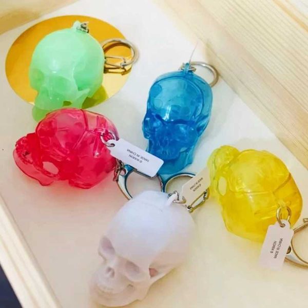 Authentic IKIMON ISkeletons Japanese Transparent Colorful Skull Keychain Gacha Capsule Toy Human Skeleton Pendant For Collectors L2606065QMW