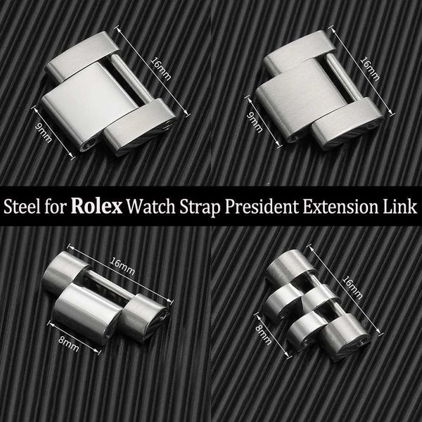 Stainless Steel for President Oyster Jubi Strap for GMT Submariner Ditona Band168mm/169mm Extension Link Q260608