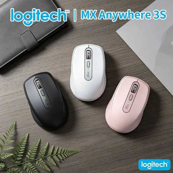 Portable MX Anywhere 3S Mouse - 8000 DPI USB-C Quick Charge Silent Click Ideal for Flower Expo Trip Short Business Tour Z260608