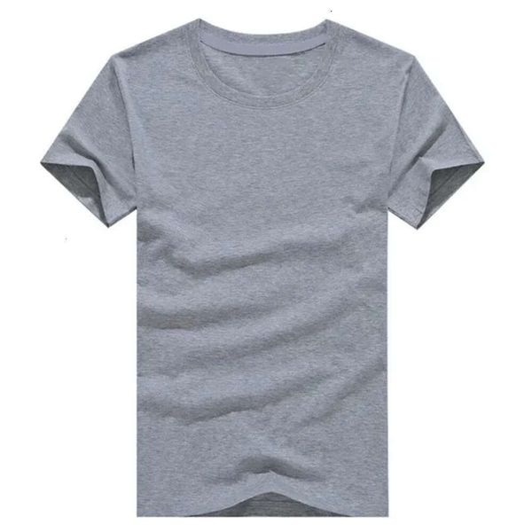 Casual Style Plain Solid Colour Men's T Shirts Cotton Regular Fit T Shirts Summer Tops Tee Shirts Basic Man Clothing 5Xl 240126Cj 5E8 749