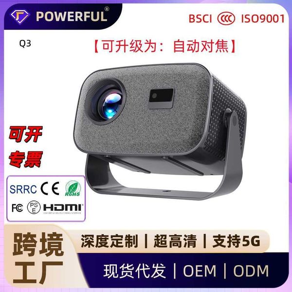 20264K Full HD Q3 Android A10 Projector Home Projector for Bedroom and Hotel Wall Projection L260608