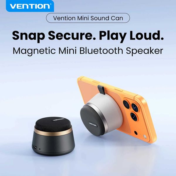 Vention Magnetic Portable Bluetooth Speaker IPX6 Waterproof Mini Shower Speaker Enhanced Bass TWS Stereo Outdoor Speaker Holder Z260608
