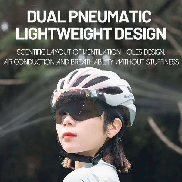 Eastinear High Quality Bike Adjustable Ultra Light Breathable Outdoor Highway MTB Cycling Hard Helmet with Goggles 26Y0608