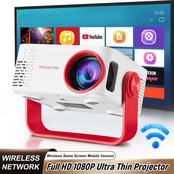 M60New productPortable Projector for Home Use 1080P HD Lightweight Projector Mobile Phone Screen Projection WIFI L260608