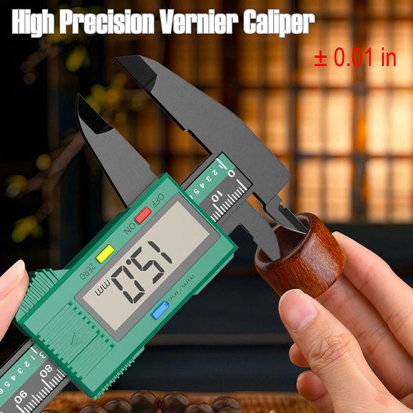 150mm mm/inch Digital Vernier Caliper High Precision Lightweight Fiber Ruler LCD Display for Woodworking Jewelry Measuring Tool 260603