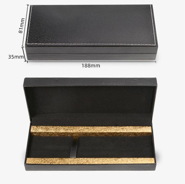 Luxury Single Pen Holder Packaging Box Flip & Vertical Two styles black Leather Gift case For office Fountain Signature rollerball Pen Custom Brand Logo