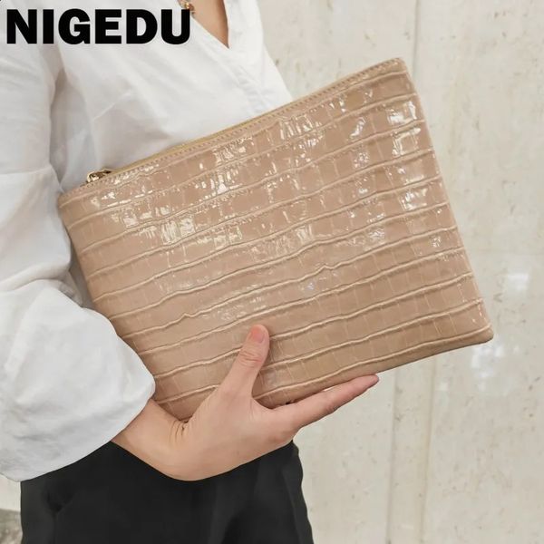 Fashion Crocodile Women Envelope Clutch Bag Ladies Evening Party Large Clutches Handbag PU leather Alligator phone purses bolsas 260609