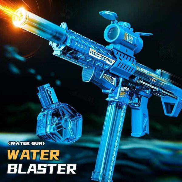 Children MK9 Pulse Electric Water Gun Automatic Water Absorption Induction Flash Light Water Blaster Summer Outdoor Toy for Kids T260602