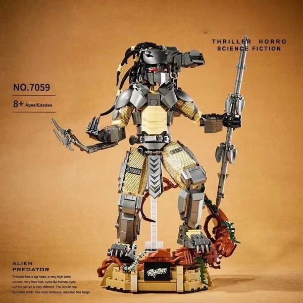 Warrior Building Sci-Fi Blocks Set Collectible Mecha Figure Model with Display Base DIY Bricks Construction Toy for Kids Adult Z260609