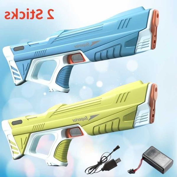 2 Sticks Children Electric Water Gun Summer Beach Outdoor Fight Games Induction Absorb Water Full Automatic Water Guns for Kids T260602MU0F