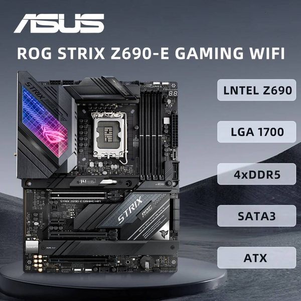 ASUS ROG STRIX Motherboard STRIX Z690-E GAMING WIFI With LGA 1700 Socket for Intel 12th generation Supports DDR5 PCI-E 50 ATX