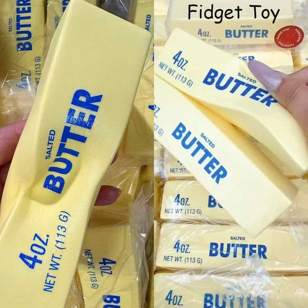 Stick Squishy Fidget Toys Butter Elastic Cheese Stick Funny Squeeze Prank Toy Stress Anxiety Relief Game L260609