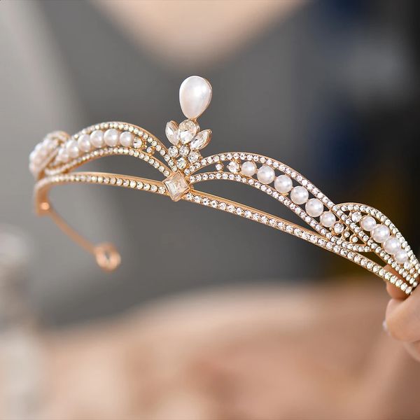 Princess Queen Crown For Womens Headband Crystal Tiaras Bridal Headpieces Bride Hair Jewelry Accessories 260526
