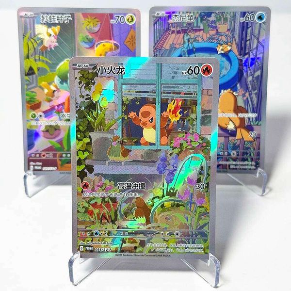 PKM Chinese Proxy Rare Cards 151(MEW) Squirtle Charmander Bulbasaur Miraidon PTCG Board Game Card DIY Collection toy gift cards J260610