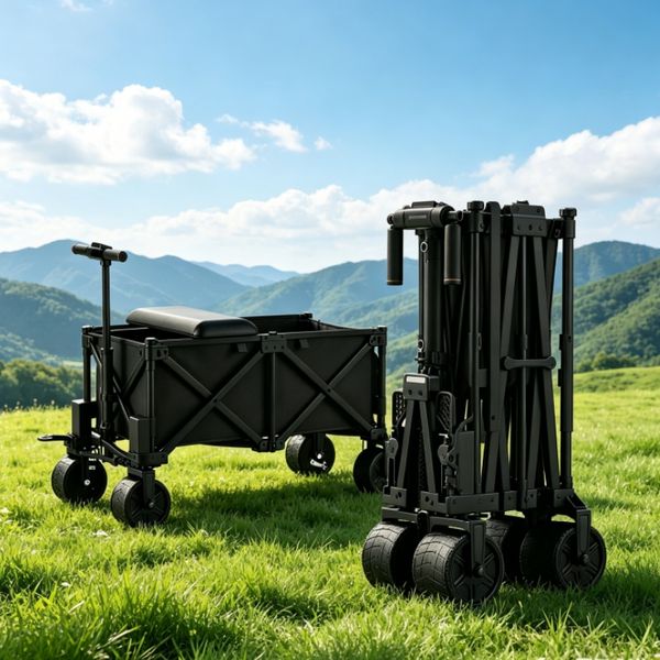 Compact electric trolley fits car trunk