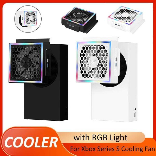RGB Cooling Fan For Xbox Series S Console 3 Gears 5V 24A with 2 USB Ports 7 Lighting Modes Game Accessories for Xbox Series S T260608