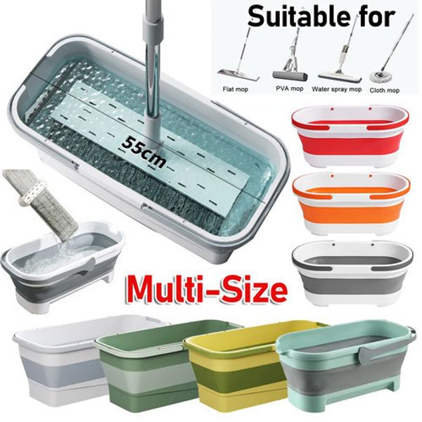 2026 New New Foldable Mop Rectangular Large outdoor Washing Outdoor Basin For Home Camping Traveling Collapsible Space-Saving Bucket Bathroom Accessor Free Ship