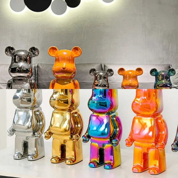 400 Bears Figurines Ceramics Violent Bear Piggy Bank Statue Kawaii Cartoon Figure Office Book Shelf Ornament Home Decorations L260609