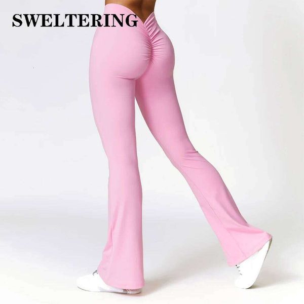 DHgate High Waist Flare Leggings Yoga Wide Leg Women Gym Workout Fitness Sports Flared Pants Latin Dance Trousers J260610 sold by DHgate