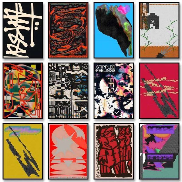 1pc painting Vintage Abstract Classic Poster Retro Extreme Canvas Painting Print Wall Art Picture for Living 26L0611
