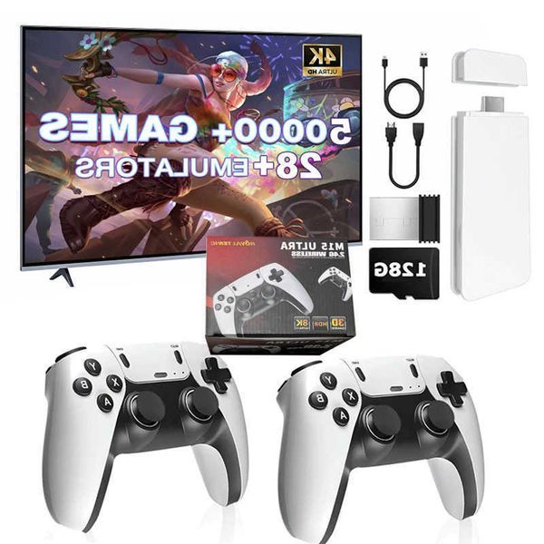 New 4K TV Game Stick M15 ultra 64G 128G Handheld Game Player 24G Dual Wireless Controller 50000 Games Family Game Player T260608