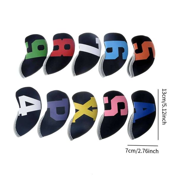 10Pcs Head Cover Premium Portable Anti Scratch for Golfer Wear Resistant Golf Gifts Headcover Accessory Protection J260611