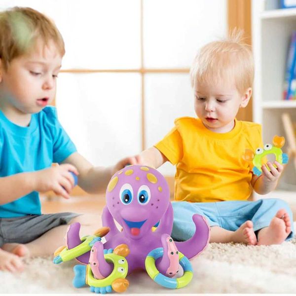 Baby Toddlers Octopus Bath Toys Kids Summer Pool Interactive Beach Swimming Play Water Games Educational For Kids L260610JSSD