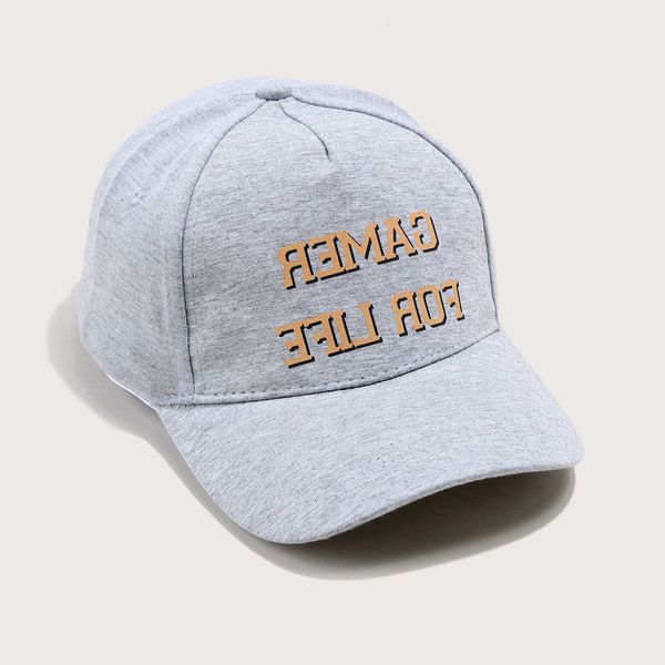 Age Kids Baseball 6-10 for Boy Cotton Solid Grey GAMER FOR LIFE Print 54-56cm Outdoor Casual Leisure Style Caps Child M260611