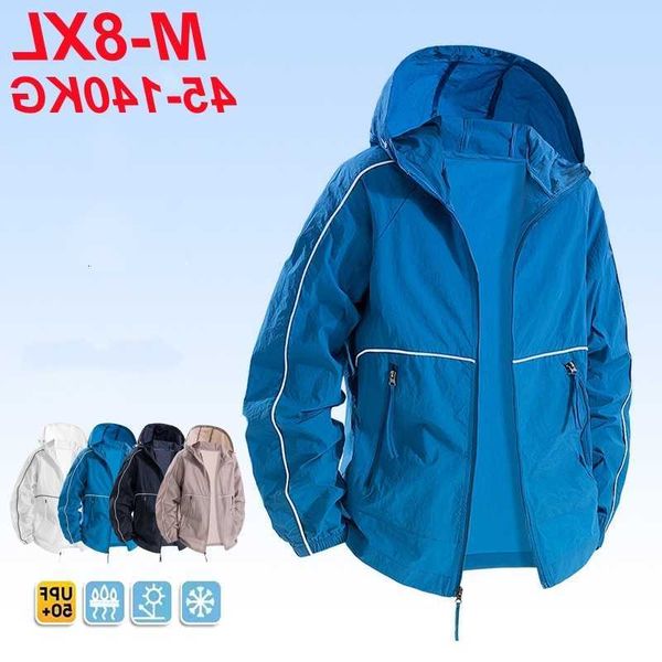 50 Summer Hiking UPF Men Plus Size 8XL 7XL Waterproof Quick Dry Camping Windbreaker Fishing Outdoor Anti UV Clothes M260621