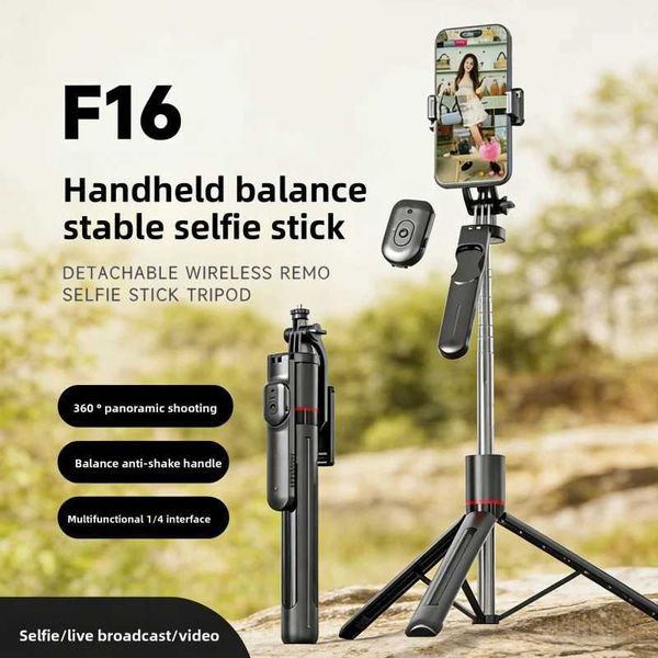 Portable F16 Selfie Stick Tripod Bluetooth Wireless Stabilizer for Live Vlog Video Recording Anti - Shake Phone Camera Mount L260612