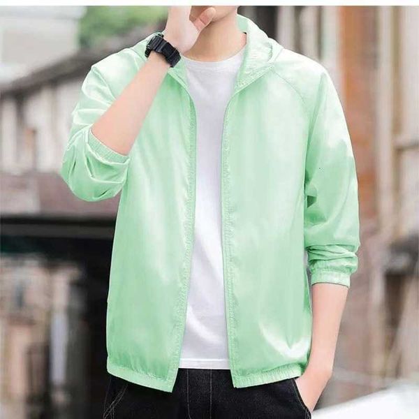 Solid 2026 Mens Summer New Color Hooded Sunscreen Clothes Outdoor Leisure Sports Cycling Ultra Thin Handsome Fishing Clothes M260612