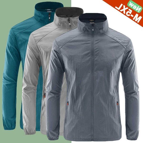 UV Protection Skin Coats UPF50 Men Big Size 8XL 7XL 6XL Summer Windbreaker Lightweight Windshield Reflective UV Blocking M260612