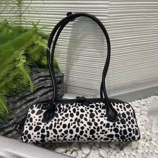 Luxury Alaibag Le Shoulder Bag Women Snow Leopard Genuine Leather Suede Crossbody Bag Elegant Designer Alailabag Underarm Bag Daily Use Tote