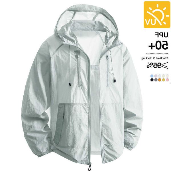 Protection Sun UPF Clothes 50 Men Women Summer Quick-Drying Hooded Skin Anti-UV Lightweight Fishing Cycling Hiking Coats M260612