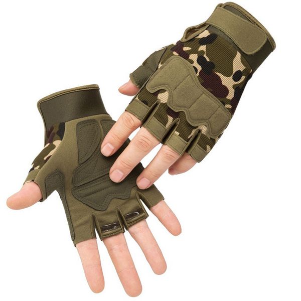 Hunting Gloves for Men and Women Half Finger Outdoor Mountaineering and Cycling Wear-resistant Breathable Riding Gloves Camping