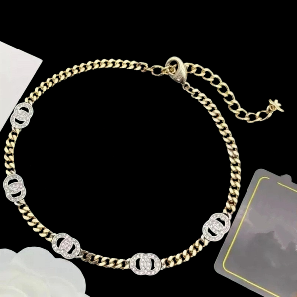 Women's men's chaneyjewerly necklace designer necklace chain luxury jewellery diamond letter necklace jewerly designer for women plated silver gold necklaces om030