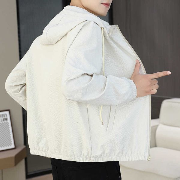 Mens Sunscreen Solid Color Summer Outdoor Fishing Sports Tops Casual Breathable Skin Fashionable Clothing M260621