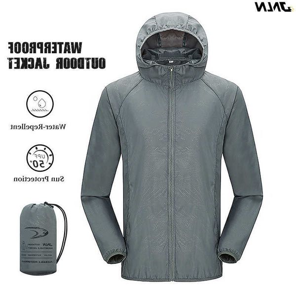 Sport Waterproof Outdoor JNLN Unisex Men Women Hiking Camping Trekking Quick Dry Windbreaker Sun-Protective Rain Coat M260621