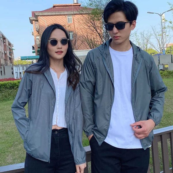 Light Sunscreen Clothes Skin Summer Clothes Mens and Womens Sunscreen Clothes Breathable Blue Sunscreen Shirts Shade M260613