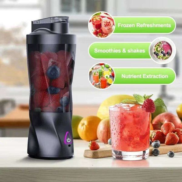 DHgate Electric Portable Juicer Fresh Fruit Mixer 700ML Multifunctional USB Rechargeable Shakes Smoothie Blender Outdoor Mixing Cup sold by DHgate