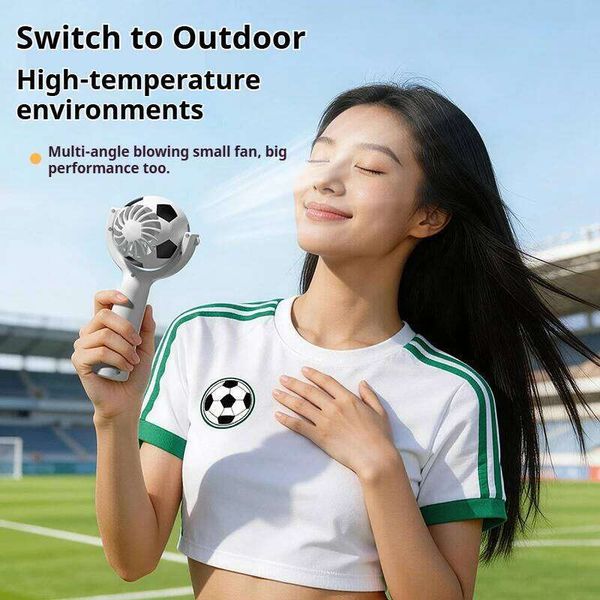 Football Themed Handheld Fan - All-round Cooling Companion
