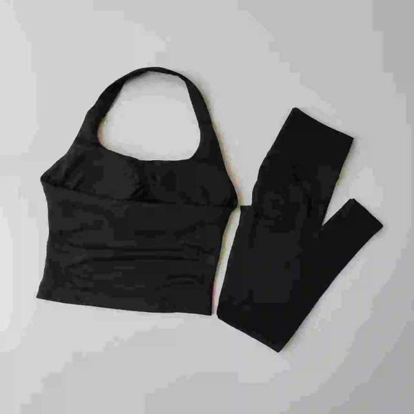 Seamless Yoga Sets Women Gym Clothes Ongline Strappy Top Leggings Activewear Sports Bras Fitness Suit Running Workout Sportwear J260613
