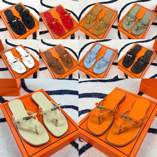 Brown Leather Flat Sandals
