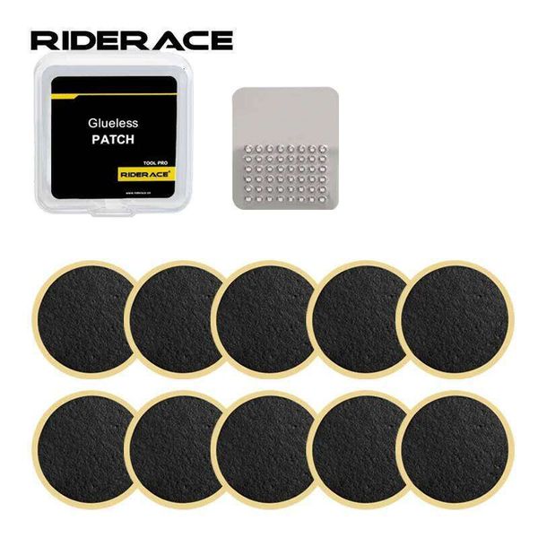 Bicycle Tire Patch Repair Tool Kit 10 Pcs Tyre Protection No-glue Quick Drying Fast For MTB Bike Inner Tube Glueless Patches Set