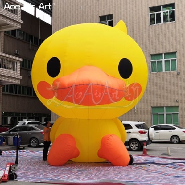 Good Selling Outdoor Pop Up Mascot Yellow Inflatable Duck For Decoration Exhibition Advertising