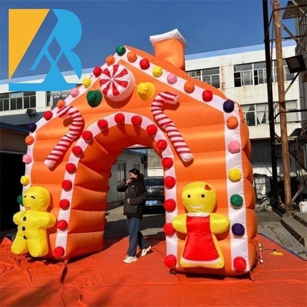 Custom Built Indoor Outdoor Large Inflatable Christmas Archway for Event Organizers