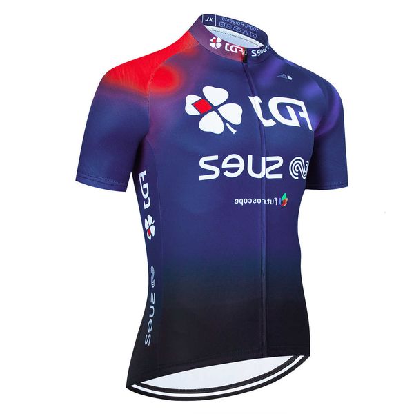 2025 New Summer Men FDJ Cycling Jersey Short Sleeve Clothes Mountain Bicycle Quick Dry Clothing Outdoor Bike Wear Ropa Ciclismo M260616