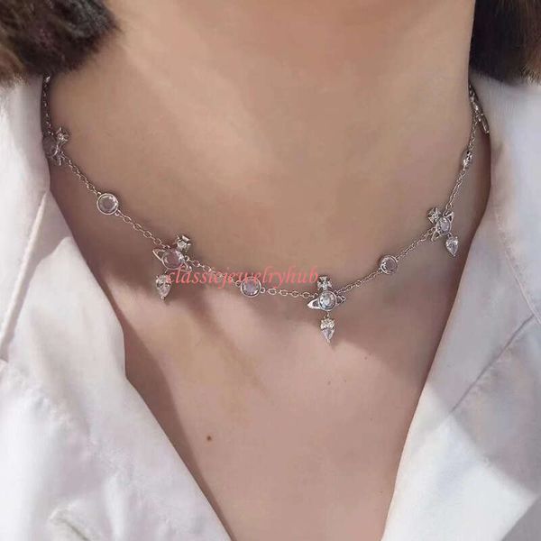 vienne west wood jewelry necklace Saturn Crystal Diamond — compare prices at CompareOffers